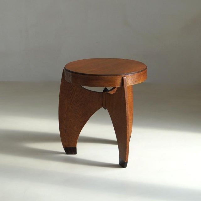 Amsterdam School Accent Table by L. J. Verweij for Intima Amsterdam, 1920s For Sale - Image 4 of 18