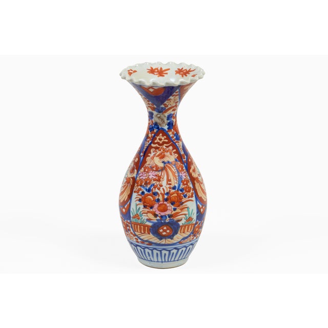 Japanese Antique Imari Baluster Shaped Vase For Sale - Image 3 of 9