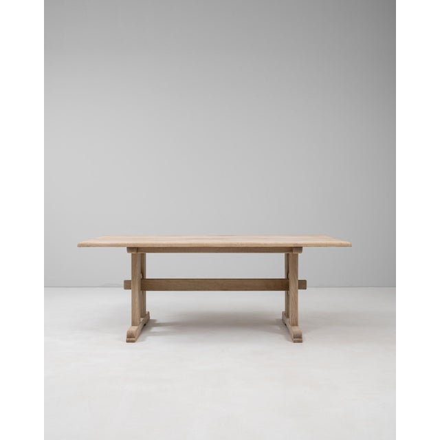 20th Century French Oak Trestle Dining Table For Sale - Image 16 of 18