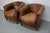 Vintage Dutch Cognac Colored Leather Club Chairs, Set of 2 For Sale - Image 9 of 18