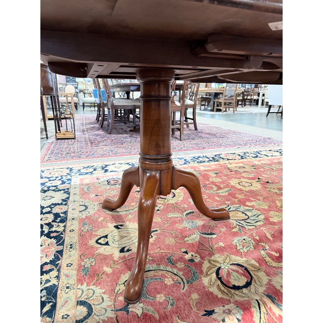 Wood Late 20th Century Classic Solid Wood Double Pedestal Dining Table For Sale - Image 7 of 10