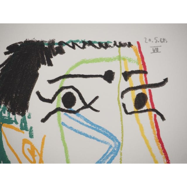 Pablo Picasso, The Taste of Happiness, The Artist and His Cigarette, Lithograph For Sale - Image 4 of 6