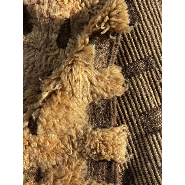 Cream Large Moroccan Mrirt Beni Ouarain Wool Rug, 1990 For Sale - Image 8 of 14