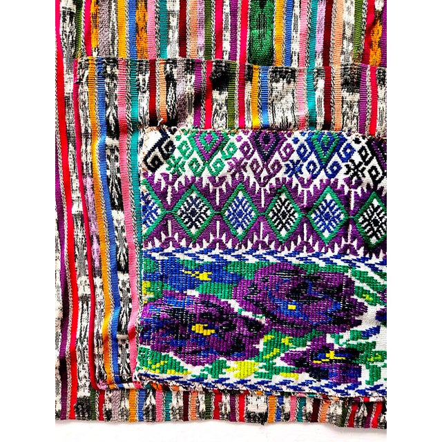 1980s Vintage Guatemalan Jaspe Ikat Textile Apron For Sale - Image 5 of 9