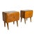 Brown Italian Bedside Tables in Birch, Brass and Glass, 1960s, Set of 2 For Sale - Image 8 of 8
