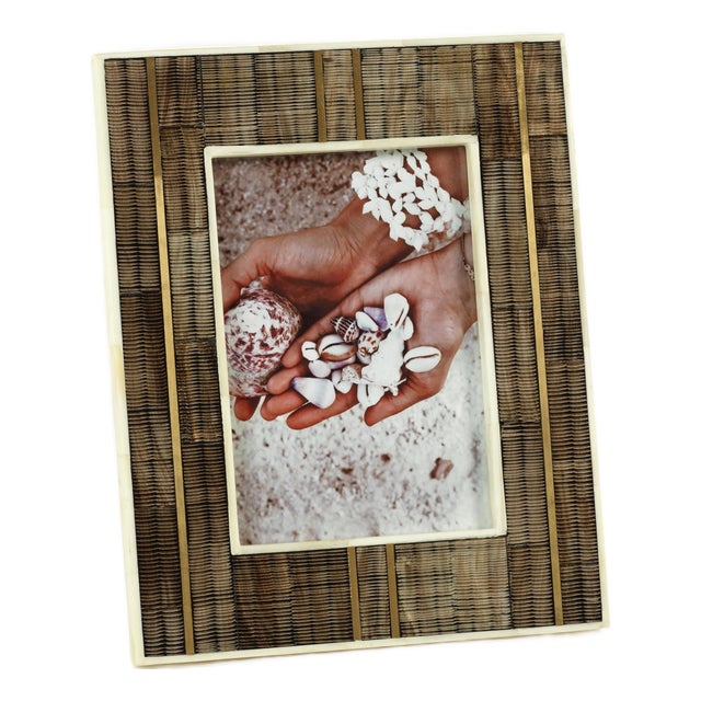 Tranas Horn with Bone Inlay Photo Frame-5" x 7" For Sale