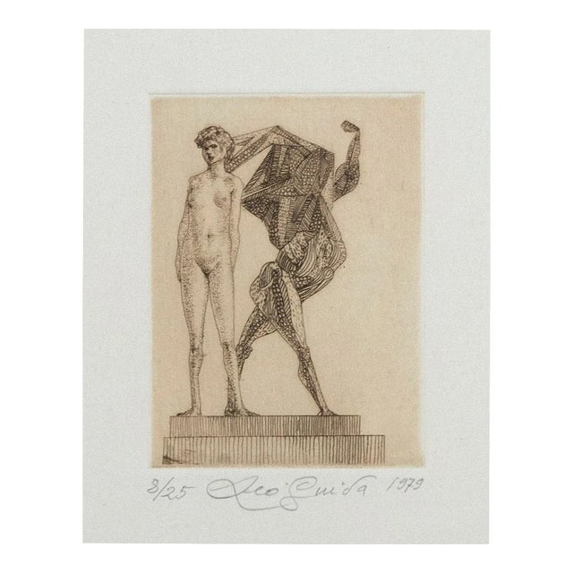 Leo Guida, Venus and Ercol, Original Etching, 1979 For Sale