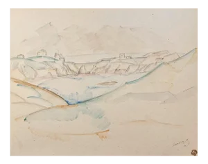 Léopold, Survage, Landscape Watercolor, 1910