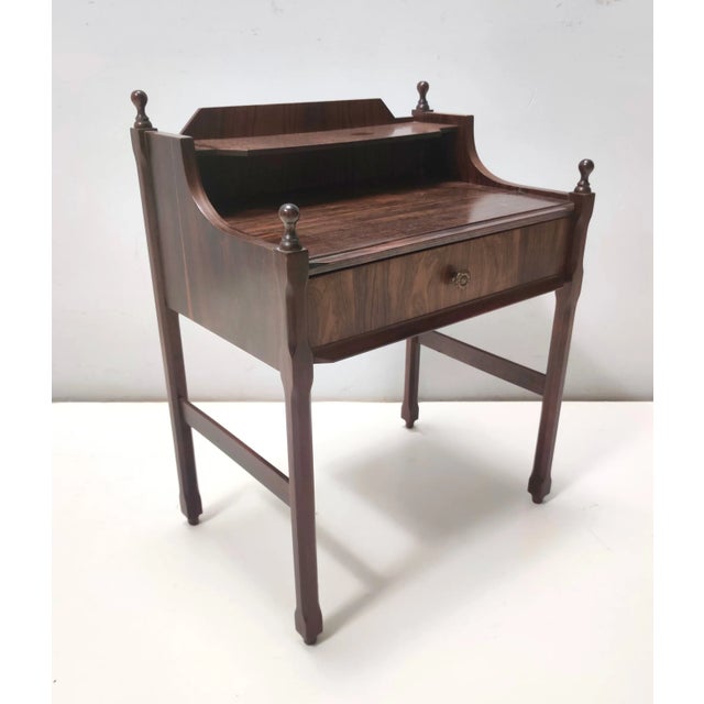 Postmodern Walnut Nightstand, Italy, 1970s For Sale - Image 12 of 12