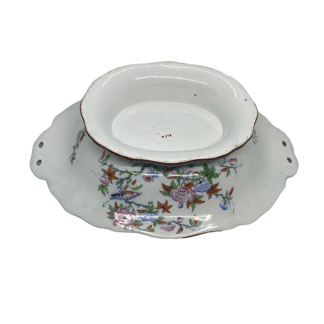 Mid 19th Century Minton Porcelain Oval Raised Footed Serving Centerpiece Bowl For Sale In Washington DC - Image 6 of 13