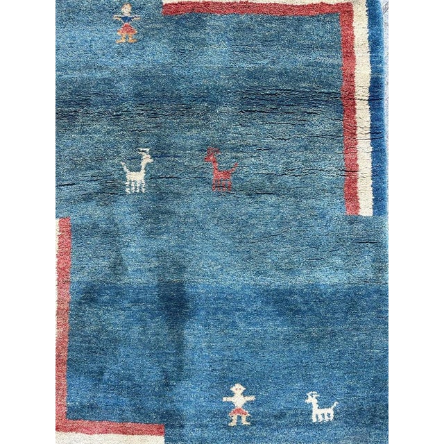 Rustic Vintage Gabbeh Rug, 1970s For Sale - Image 3 of 18