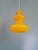 Mid-Century Modern Vintage Yellow Opaline Glass Pendant Light, Italy, 1960s For Sale - Image 3 of 14