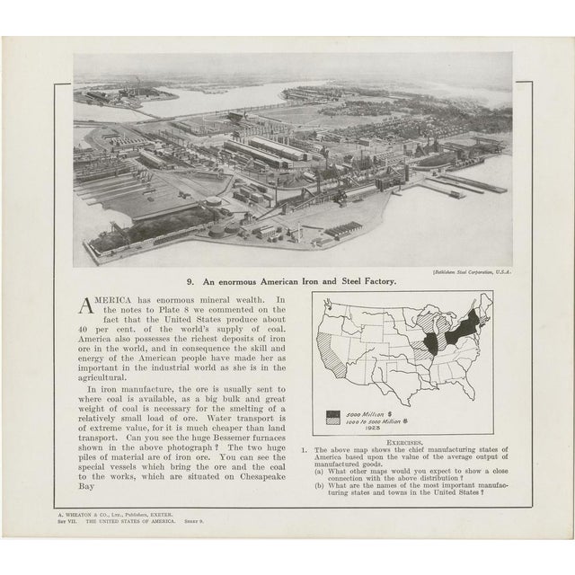 Geographical Pictures of the Usa Set VII by A. Wheaton & Co., 1920s, Set of 13 For Sale - Image 11 of 15