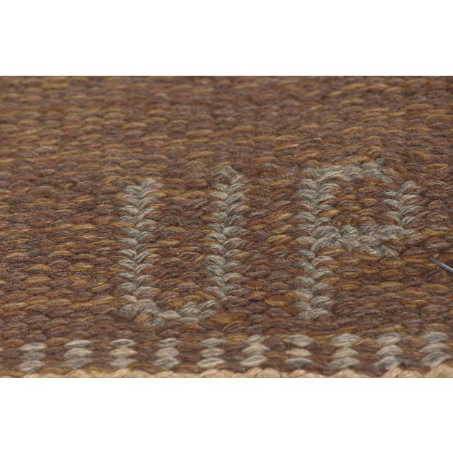 Vintage Swedish Rollakan Rug, 05'07 X 08'01 For Sale In Dallas - Image 6 of 11