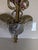 Mid 20th Century Baccarat Style Crystal Bronze Palm Tree Leaf Sconce For Sale - Image 11 of 11