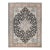 Fine Persian Tabriz Rug, Hand-Knotted Wool & Silk, Geometric Heriz Pattern, Black & Ivory, 7x10 For Sale