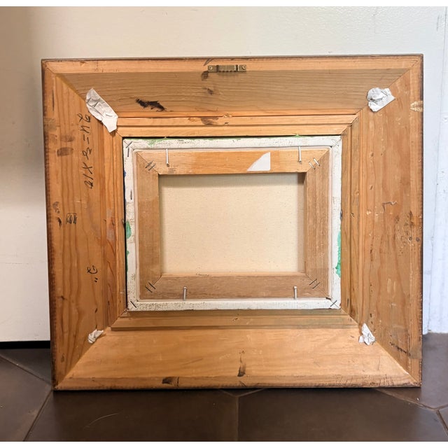 Late 20th Century Late 20th Century Original Brutalist Landscape Oil on Canvas, Signed by Artist For Sale - Image 5 of 10