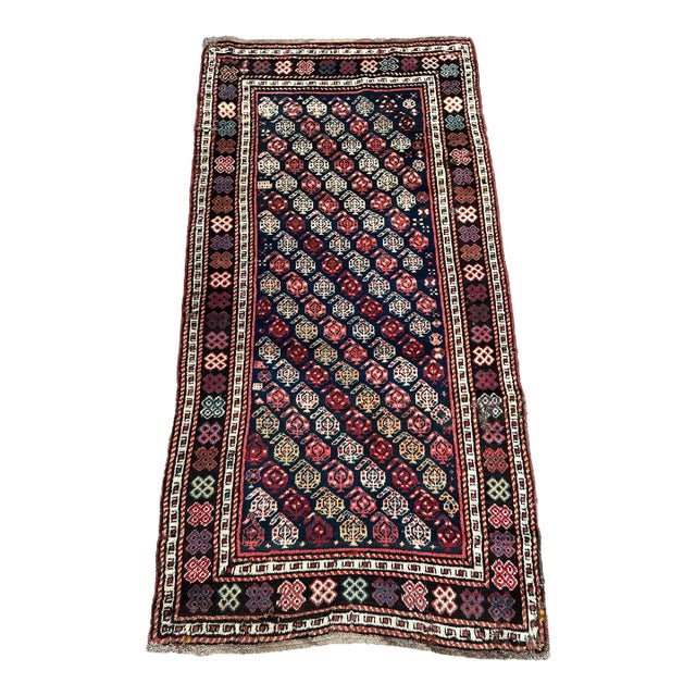 Antique Hand Knotted Shirvan Tribal Rug For Sale