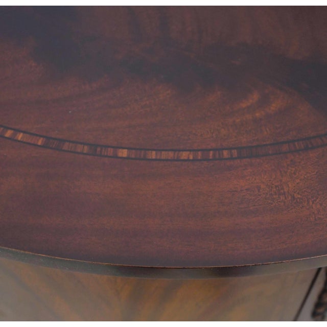 Councill Craftsmen Mahogany Banded Server Demilune Chest For Sale - Image 11 of 17