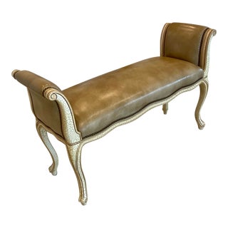 Hancock and Moore Leather Bench For Sale