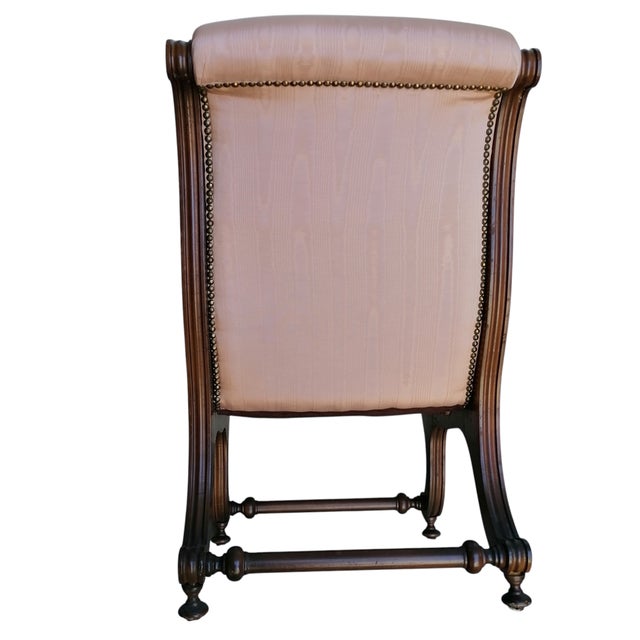 Brown Louis Philippe Victorian Style Chaise Longue Armchairs, 19th Century, Set of 2 For Sale - Image 8 of 11