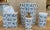 Italian 1980s Labrazel Ceramic Bath Set, Black/Cream Toile Made in Italy, Wastebasket, Tissue Holder, Soap Dispenser, Covered Jar - 4 Piece Set For Sale - Image 3 of 8