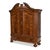 Hallway cabinet, Northern German Baroque, ca. 1740, walnut, three adjustable shelves, two drawers in the base, original...
