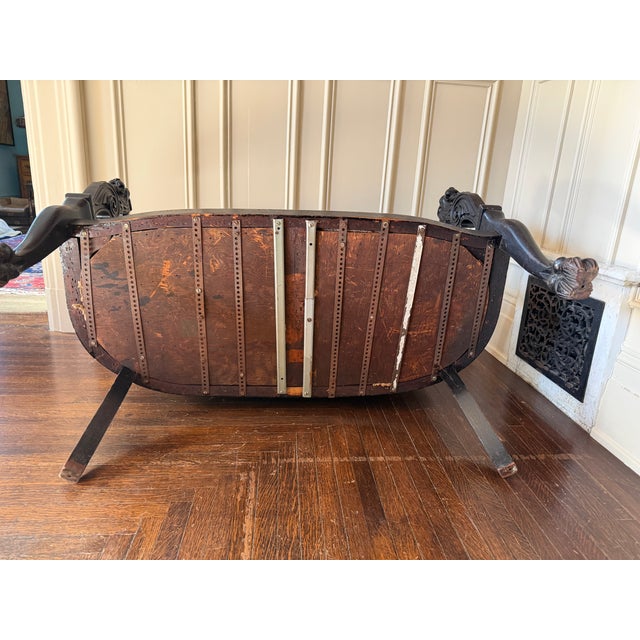 Wood Late 19th Century Victorian Lion-Head Settee For Sale - Image 7 of 7