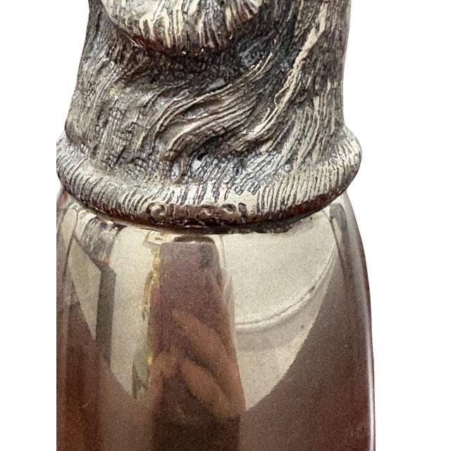 Metal Vintage Gucci Silver-Tone Fox Head Stirrup Cup For Sale - Image 7 of 8