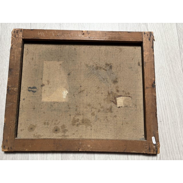 Moored Boats by Eugène PENOT - Painting Vintage Antique Original signed