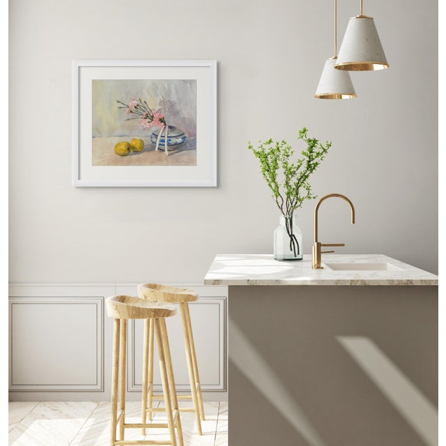 "Apples in the Sunlight" Original Impressionist Flower and Fruits Still Life Watercolor on Paper Painting Art by Anna Novick, Framed For Sale - Image 11 of 11