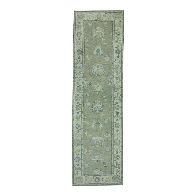 Turkish Oushak Rug 2'9"x 9'6" #19046 For Sale