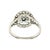 Traditional Early 20th Century Edwardian Platinum Hand-Fabricated 21 Old Mine Cut Diamond Disc Ring, Size 5 For Sale - Image 3 of 4