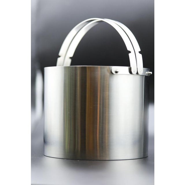 Large Ice Bucket with Lid by Arne Jacobsen for Stelton, 1960s, Set of 2 For Sale - Image 12 of 17