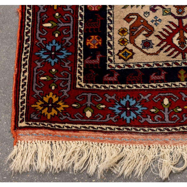 Persian Kazak Runner, 11' 6" X 2' 8" For Sale - Image 9 of 10