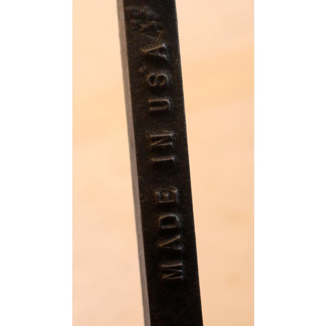 Metal Mid-20th Century Pair of American Brass Andirons For Sale - Image 7 of 7