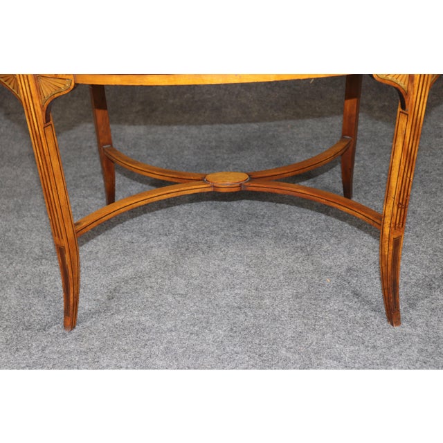 Coffee 19th C Edward and Roberts Style 2 Tier Style Inlaid Desert Table For Sale - Image 8 of 16