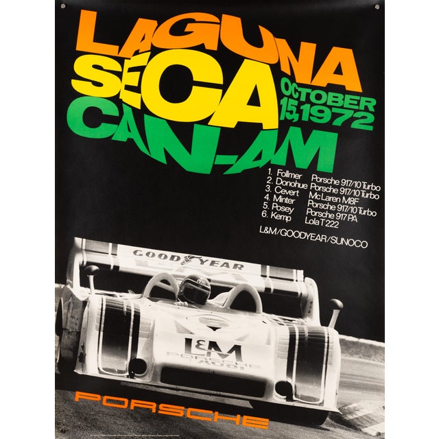 Original Porsche Poster by Erich Strenger, 1972 For Sale - Image 9 of 9