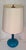 Vintage Table Lamp with Blue Glass Base, 1970s For Sale - Image 4 of 7