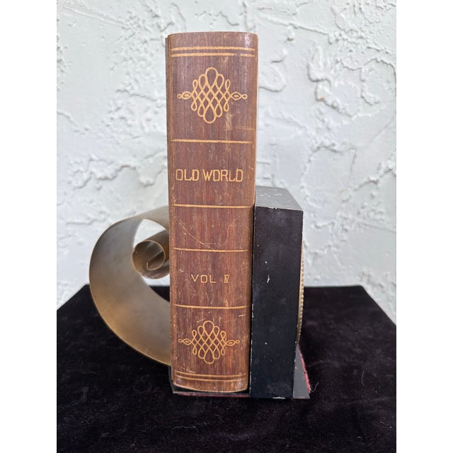 Silver Vintage Art Deco Revival Chariot Medallion Brass & Steel Single Bookend For Sale - Image 8 of 11