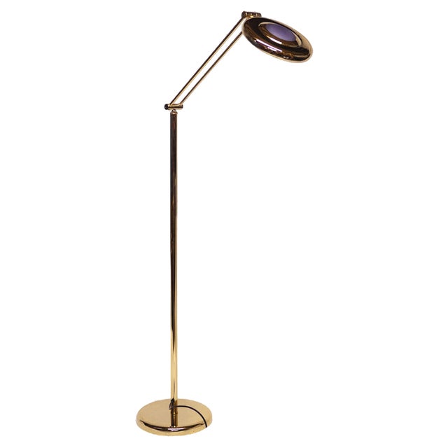 Italian Brass Floor Lamp by Relco, 1980s For Sale