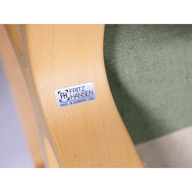 Wood Set of X-Chairs by Fritz Hansen, 1980s For Sale - Image 7 of 8