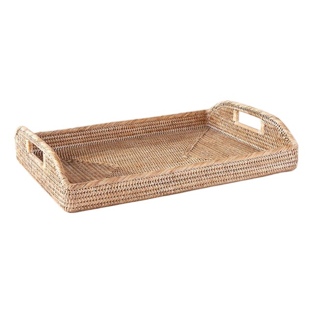 Burma Rattan Morning Tray 20" For Sale