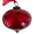 Traditional Late 20th Century Oversized Red Crackle Glass Christmas Ornaments - Set of 3 For Sale - Image 3 of 6