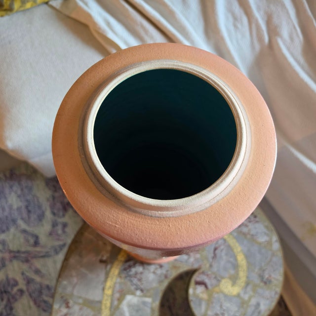 Monumental 25" Steven Forbes-deSoule Ceramic Lidded Urn Vase 1988 For Sale - Image 10 of 16