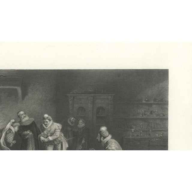 Black G. Greatbach, Renaissance Alchemy Interior Engraving after Tourrier, 1860, Engraving For Sale - Image 8 of 9