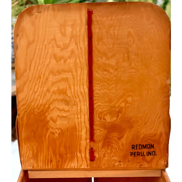 Wood 1960's Redmond Woven Rattan PicNic Basket With Dinnerware-13 Pieces For Sale - Image 7 of 15