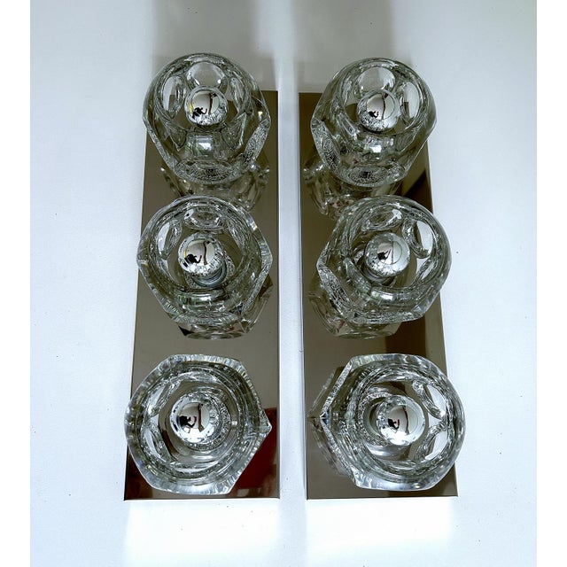 Large Space Age Glass Sconces from Peill & Putzler, 1970s, Set of 2 For Sale - Image 4 of 18