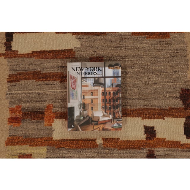 Vintage Swedish Rug With Geometric Design in Beige & Brown Tones - Rug & Kilim For Sale - Image 10 of 10
