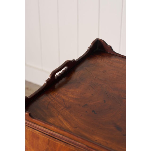 Georgian Inlay Mahogany Night Cabinet With Tray Top (C. 1850) For Sale - Image 11 of 16